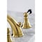 Kingston Brass KB967AKLSB Widespread Bathroom Faucet with Plastic Pop-Up, Brushed Brass KB967AKLSB - alternate 3